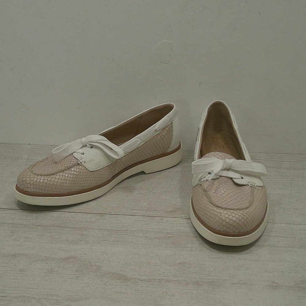 Naturalizer Leather Korrine Preppy Classic Old Money Boat shoes Snakeskin SZ 7.5
